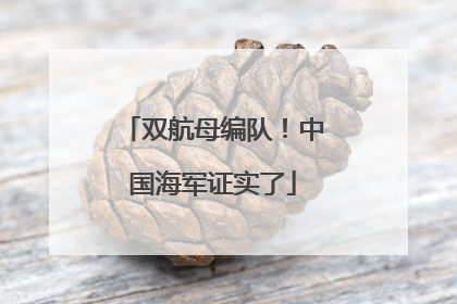 双航母编队！中国海军证实了