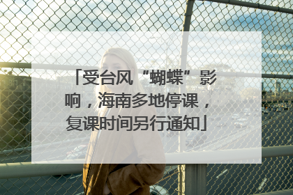 受台风“蝴蝶”影响，海南多地停课，复课时间另行通知