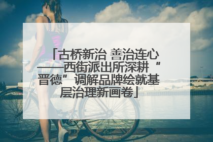 古桥新治 善治连心——西街派出所深耕“晋德”调解品牌绘就基层治理新画卷