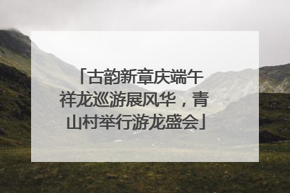 古韵新章庆端午 祥龙巡游展风华，青山村举行游龙盛会