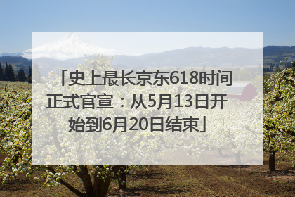 史上最长京东618时间正式官宣：从5月13日开始到6月20日结束