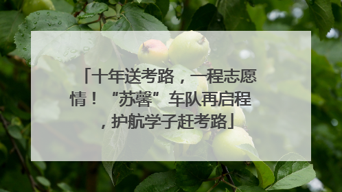 十年送考路，一程志愿情！“苏馨”车队再启程，护航学子赶考路