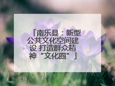 南乐县：新型公共文化空间建设 打造群众精神“文化圈”