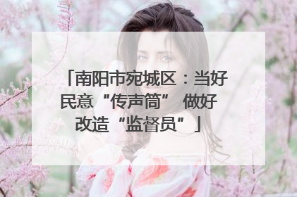 南阳市宛城区：当好民意“传声筒” 做好改造“监督员”