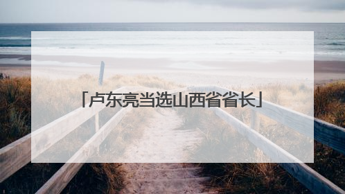 卢东亮当选山西省省长