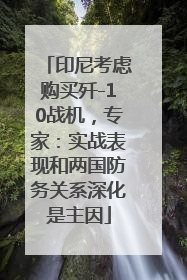 印尼考虑购买歼-10战机，专家：实战表现和两国防务关系深化是主因