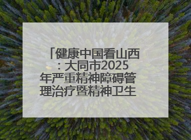 健康中国看山西：大同市2025年严重精神障碍管理治疗暨精神卫生质量控制中心工作培训班开班