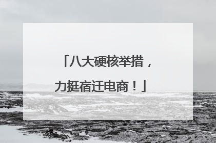 八大硬核举措，力挺宿迁电商！