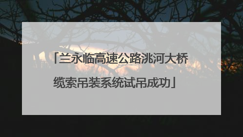 兰永临高速公路洮河大桥缆索吊装系统试吊成功
