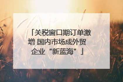 关税窗口期订单激增 国内市场成外贸企业“新蓝海”