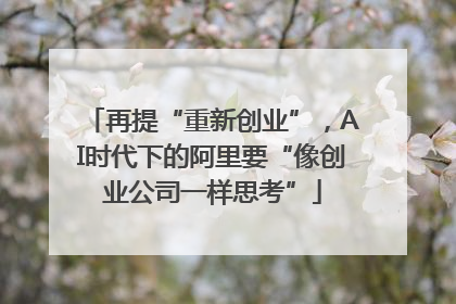 再提“重新创业”，AI时代下的阿里要“像创业公司一样思考”