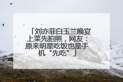 刘亦菲白玉兰晚宴上菜先拍照，网友：原来明星吃饭也是手机“先吃”