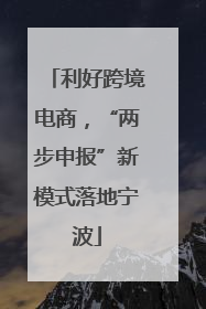 利好跨境电商，“两步申报”新模式落地宁波