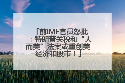 前IMF官员怒批：特朗普关税和“大而美”法案或重创美经济和股市！