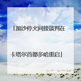 加沙停火间接谈判在卡塔尔首都多哈重启