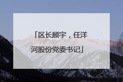区长顾宇，任洋河股份党委书记