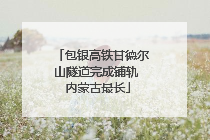 包银高铁甘德尔山隧道完成铺轨 内蒙古最长