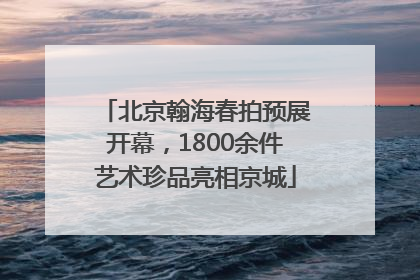 北京翰海春拍预展开幕，1800余件艺术珍品亮相京城