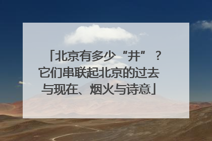 北京有多少“井”？它们串联起北京的过去与现在、烟火与诗意