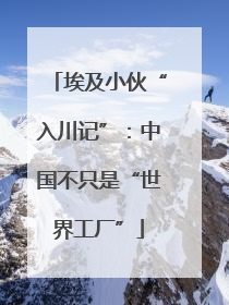 埃及小伙“入川记”：中国不只是“世界工厂”