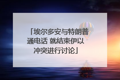 埃尔多安与特朗普通电话 就结束伊以冲突进行讨论
