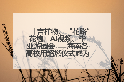吉祥物、“花路”花墙、AI视频、毕业游园会……海南各高校用超燃仪式感为学子青春“存档”