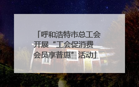 呼和浩特市总工会开展“工会促消费 会员享普惠”活动