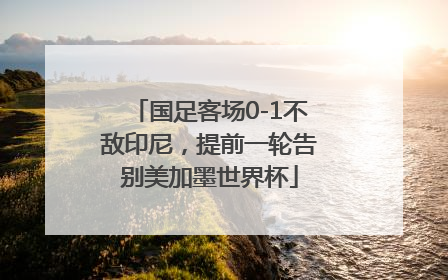 国足客场0-1不敌印尼，提前一轮告别美加墨世界杯