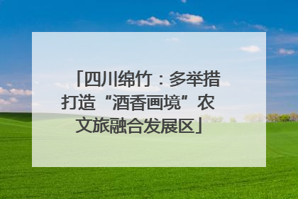四川绵竹：多举措打造“酒香画境”农文旅融合发展区