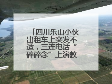 四川乐山小伙出租车上突发不适，三连电话“碎碎念”上演教科书式自救
