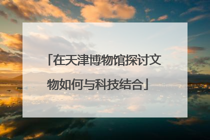 在天津博物馆探讨文物如何与科技结合