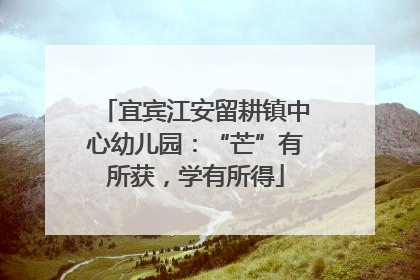 宜宾江安留耕镇中心幼儿园：“芒”有所获，学有所得