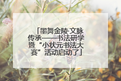 墨舞金陵·文脉传承——书法研学暨“小状元书法大赛”活动启动了