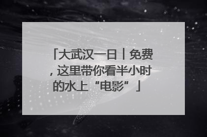 大武汉一日︱免费，这里带你看半小时的水上“电影”