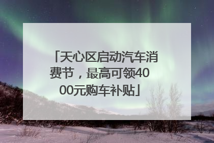 天心区启动汽车消费节，最高可领4000元购车补贴