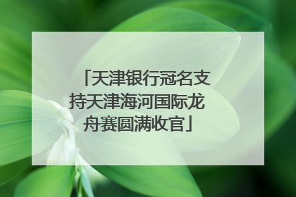 天津银行冠名支持天津海河国际龙舟赛圆满收官
