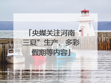 央媒关注河南“三夏”生产、多彩假期等内容