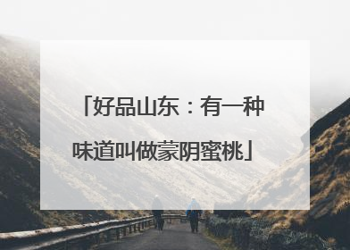 好品山东：有一种味道叫做蒙阴蜜桃