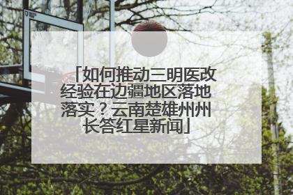 如何推动三明医改经验在边疆地区落地落实？云南楚雄州州长答红星新闻