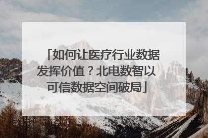 如何让医疗行业数据发挥价值？北电数智以可信数据空间破局