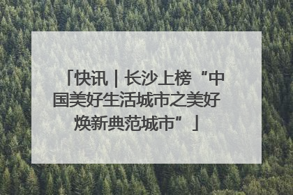 快讯｜长沙上榜“中国美好生活城市之美好焕新典范城市”