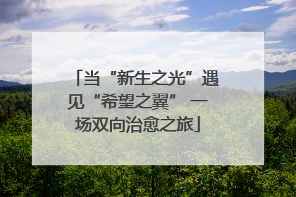 当“新生之光”遇见“希望之翼” 一场双向治愈之旅