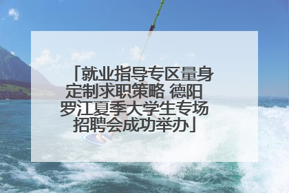 就业指导专区量身定制求职策略 德阳罗江夏季大学生专场招聘会成功举办
