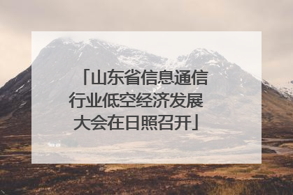 山东省信息通信行业低空经济发展大会在日照召开