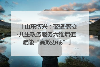 山东博兴：破壁·聚变·共生政务服务六维增值赋能“高效办成”