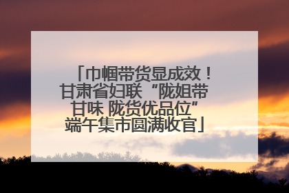 巾帼带货显成效！甘肃省妇联“陇姐带甘味 陇货优品位”端午集市圆满收官