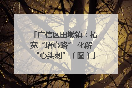 广信区田墩镇：拓宽“堵心路” 化解“心头刺”（图）