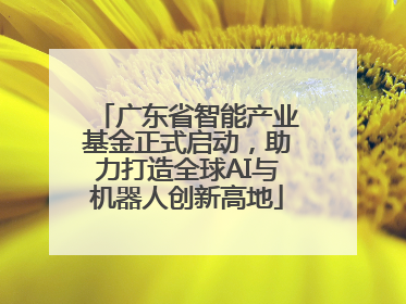 广东省智能产业基金正式启动，助力打造全球AI与机器人创新高地