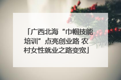 广西北海“巾帼技能培训”点亮创业路 农村女性就业之路变宽