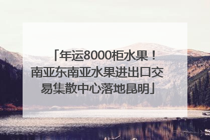年运8000柜水果！南亚东南亚水果进出口交易集散中心落地昆明